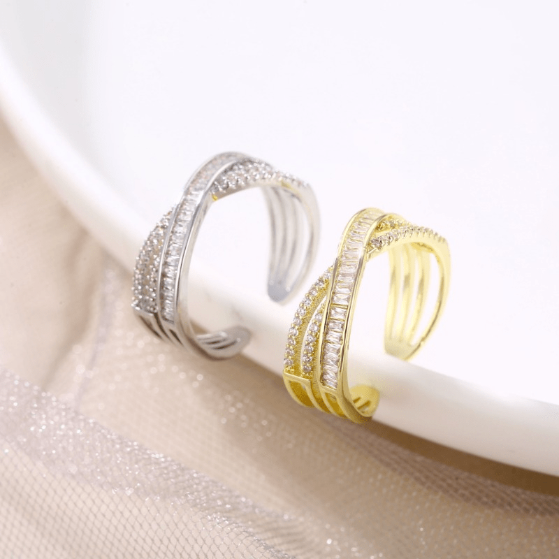 Men's Zircon Cross Couple Ring - 1pc